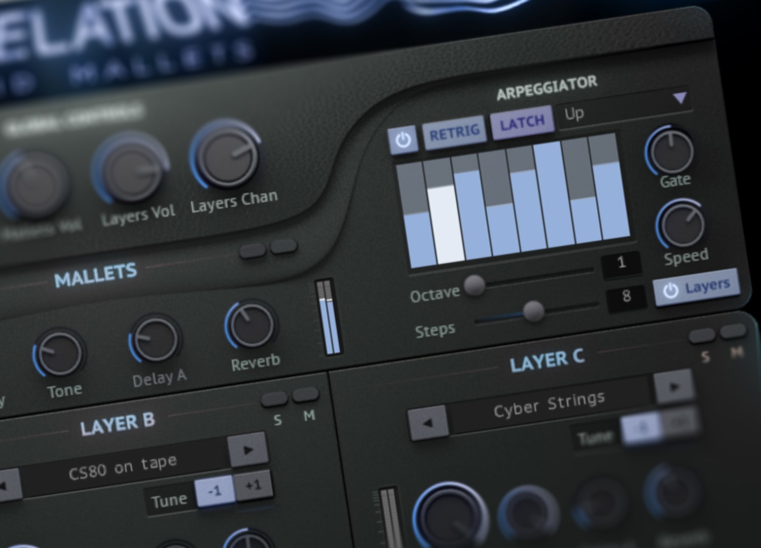 Revelation Hybrid Mallets - Arpeggiator Controls