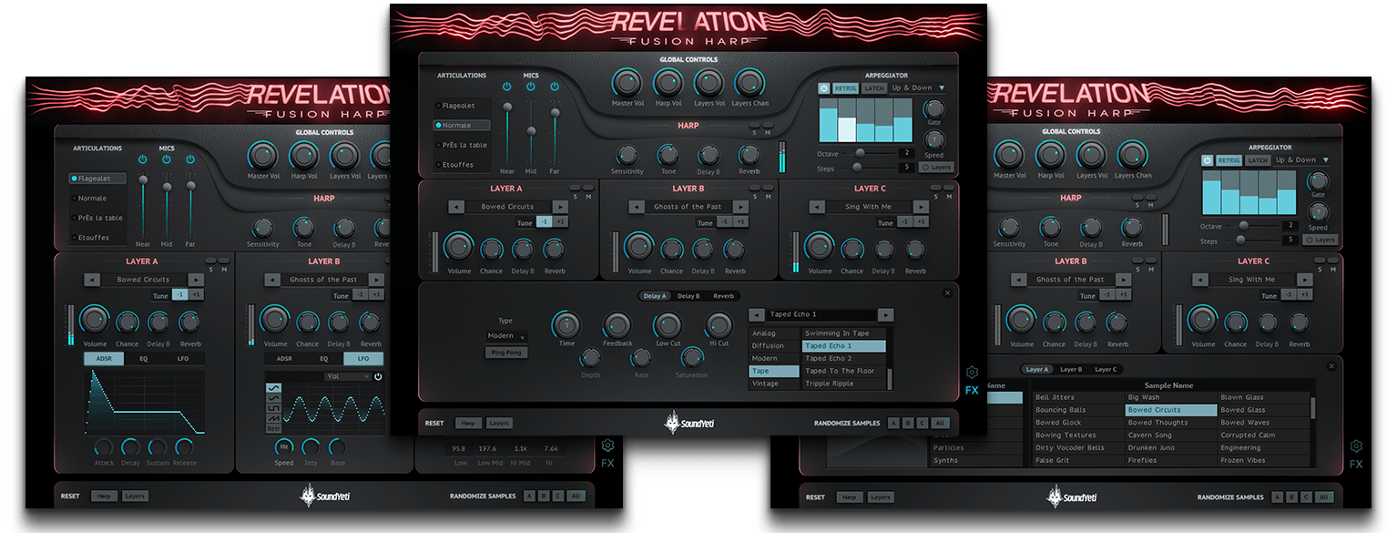 Revelation Fusion Harp 3 Up UI - KONTAKT VST AU